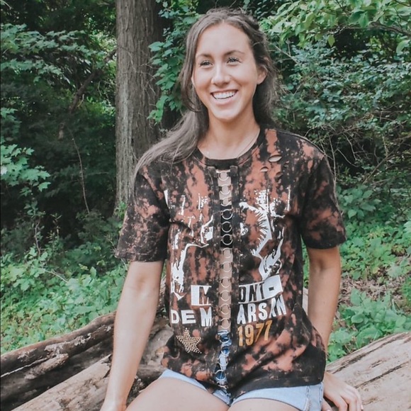 *CUSTOM DYED EMBELLISHED TSHIRT - Picture 2 of 7